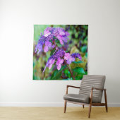 Lila Drehung und Shout Hydrangea-Blume Wandteppich (Beispiel)