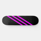 LILA DREI STREIFEN Black Skateboard Deck (Horizontal)
