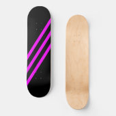 LILA DREI STREIFEN Black Skateboard Deck (Vorderseite)
