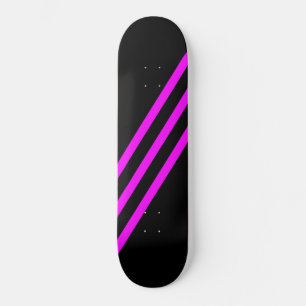 LILA DREI STREIFEN Black Skateboard Deck