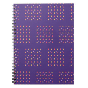 Lila Dreieck Geometrisches Muster Notizblock