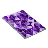Lila Dreieck-Quilmuster-Notebook Notizblock (Rechte Seite)