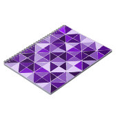 Lila Dreieck-Quilmuster-Notebook Notizblock (Linke Seite)