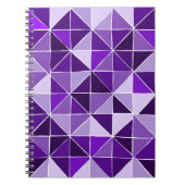 Lila Dreieck-Quilmuster-Notebook Notizblock (Vorderseite)