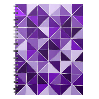 Lila Dreieck-Quilmuster-Notebook Notizblock