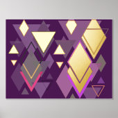 lila Dreiecksformen aus Luxusgold Foliendrucke (Vorderseite)