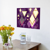 lila Dreiecksformen aus Luxusgold Foliendrucke (Ablage(Küche))