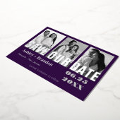 Lila Dreifach-Foto, Graue wirkliche Einladung (Gedreht)