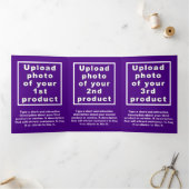 Lila Dreifachkarte für Unternehmen Dreifach Gefaltete Karte (Innenseite)