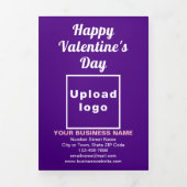 Lila Dreifachkarte für Unternehmen Dreifach Gefaltete Karte (Cover)