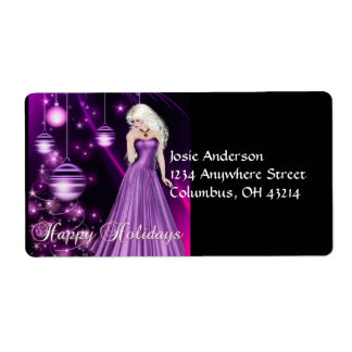 Lila Dress Girl Weihnachtsadressen Labels