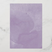 Lila Dress Quincenera Folieneinladung (Rückseite)