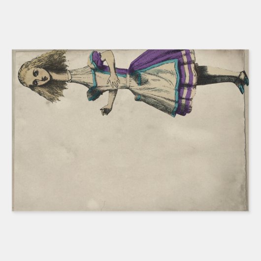 Lila Dress Tall Alice im Wunderland Geschenkpapier Set (Vorderseite 3)