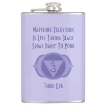 Lila drittes Auge Chakra Quote Flask