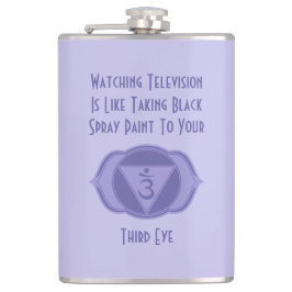 Lila drittes Auge Chakra Quote Flask Flachmann