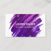 Lila druckfeste Farbe gebürstet Visitenkarte (Vorderseite)