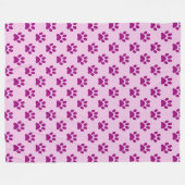 Lila Druckmuster auf Pink Fleecedecke (Vorderseite (Horizontal))