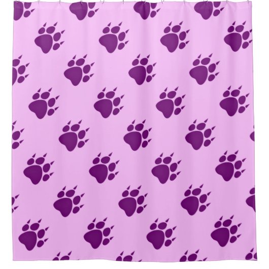 Lila Druckmuster Duschvorhang (Vorderseite)