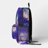 Lila druckter Rucksack aus glühender Galaxie (Rechts)