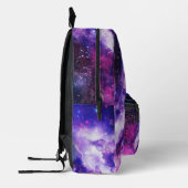 Lila druckter Rucksack aus glühender Galaxie (Links)