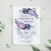 Lila duckiges blaues Brautparty Einladung