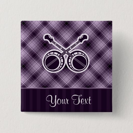 Lila Duellbanjos Button (Vorderseite)