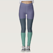 Lila dunkelgrün und hellgrün leggings (Vorderseite)