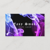 Lila Dunkle Black Smoke Vape Shop Visitenkarte (Vorderseite)