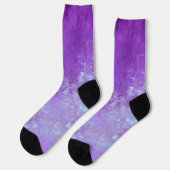 Lila dunkle Sturmwolken Socken (Linkes Detail)