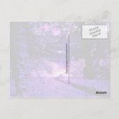 Lila dunkle und düstere Postkarte (Rückseite)