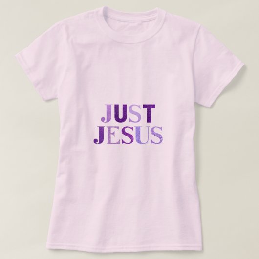 Lila dunkle und helle Schattierungen Glitzer "Jesu T-Shirt (Design vorne)