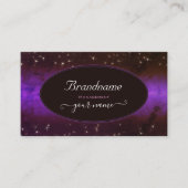 Lila dunkler Burgund Galaxy Glitzer Stars Universe Visitenkarte (Vorderseite)