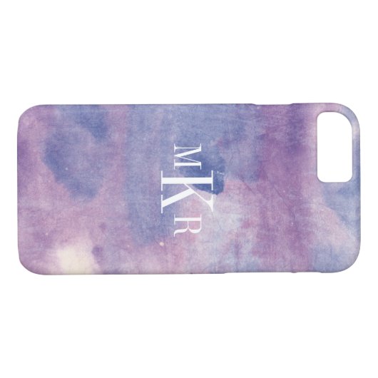 Lila Dunst II des Monogramm-| Case-Mate iPhone Hülle (Rückseite (Horizontal))