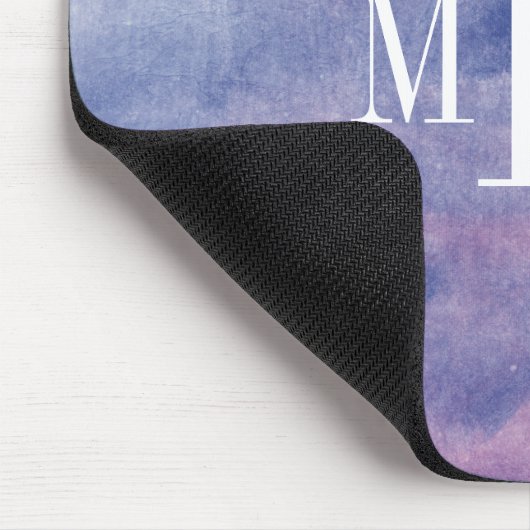 Lila Dunst II des Monogramm-| Mousepad (Ecke)