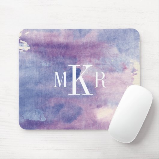 Lila Dunst II des Monogramm-| Mousepad (Mit Mouse)