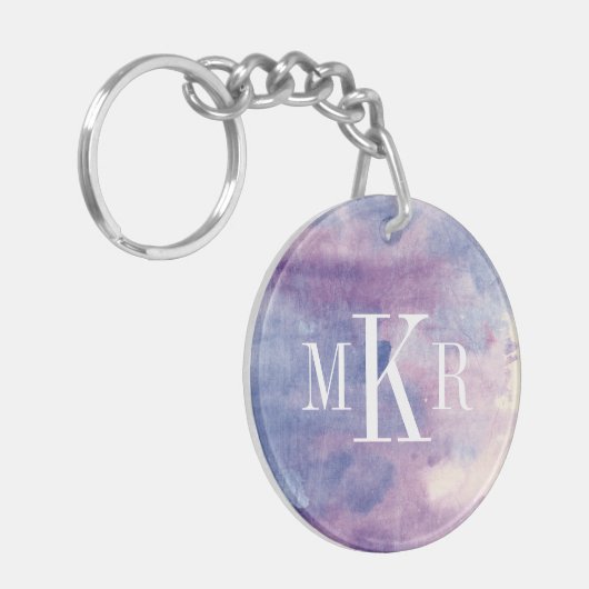 Lila Dunst II des Monogramm-| Schlüsselanhänger (Vorderseite links)