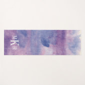 Lila Dunst II des Monogramm-| Yogamatte (Vorderseite (Horizontal))