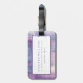 Lila Dunst II Gepäckanhänger (Rückseite vertikal)