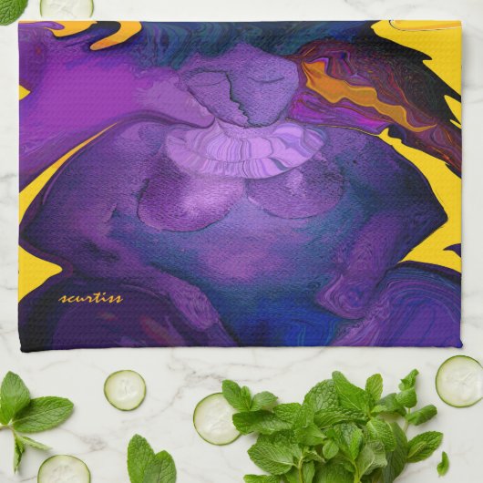 Lila Dunst-Küchen-Tuch Geschirrtuch (Gefaltet)