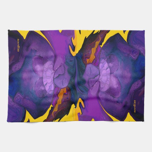 Lila Dunst-Küchen-Tuch Geschirrtuch (Horizontal)