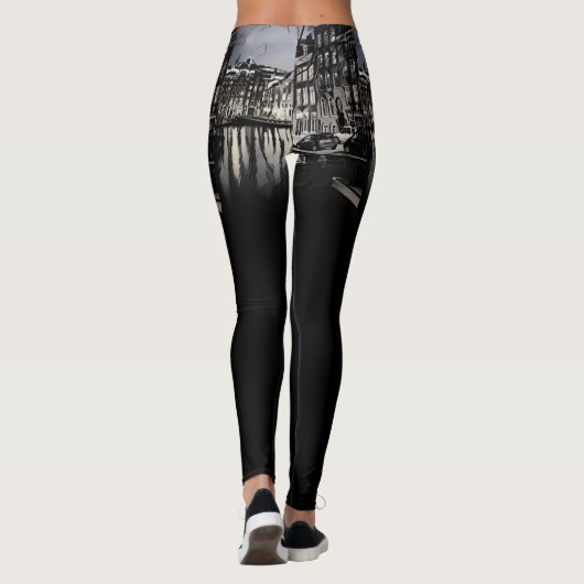 Lila Dunst Leggings (Rückseite)