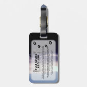 Lila Dunst-Service-HundeFoto Identifikation Gepäckanhänger (Rückseite vertikal)