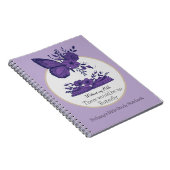 Lila Duo-Ton-Bibelstudie mit Schmetterling Notizblock (Rechte Seite)