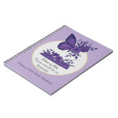 Lila Duo-Ton-Bibelstudie mit Schmetterling Notizblock (Linke Seite)