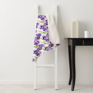 Lila Duranta Himmel Blume Aquarellkunst Sherpadecke