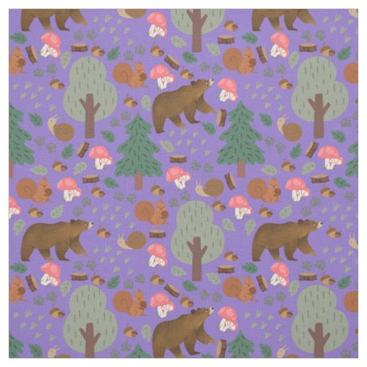 Lila durch den Wald laufen Stoff (Muster)