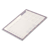 Lila Durchfluss des Speiseplans Notizblock (angewinkelt)