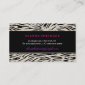 Lila Durchschlag des hoch entwickelten Visitenkarte (Rückseite)