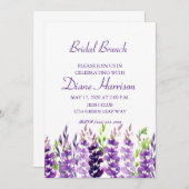 Lila Dusche für Wasserfarben-Lavendel Einladung (Vorne/Hinten)