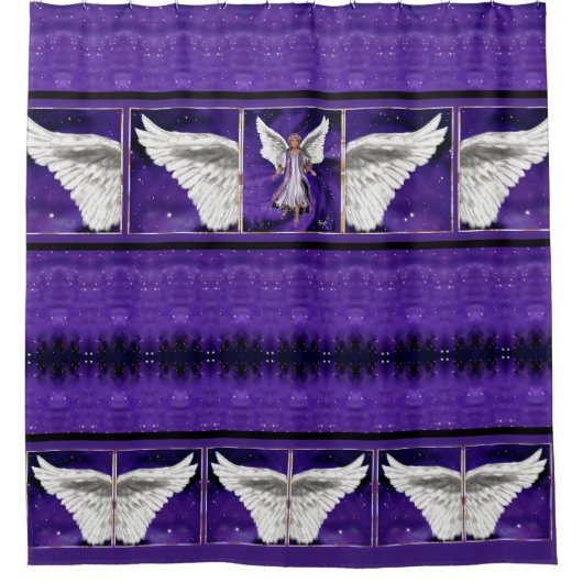 Lila Duschvorhang aus Soul (Vorderseite)